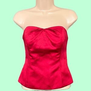 Polly Pirela Designer made Cherry Red Corset Style Top